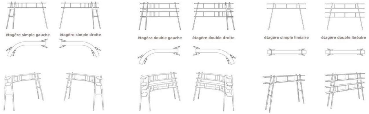 smarin Отдельностоящий модульный книжный шкаф из дерева Le hasard sun-id-1447112 - Вид №7