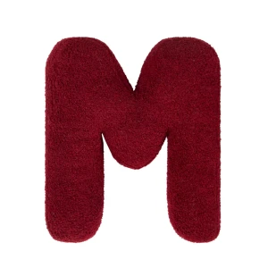 Декоративная подушка Буква М 20×40 см красная 89428279