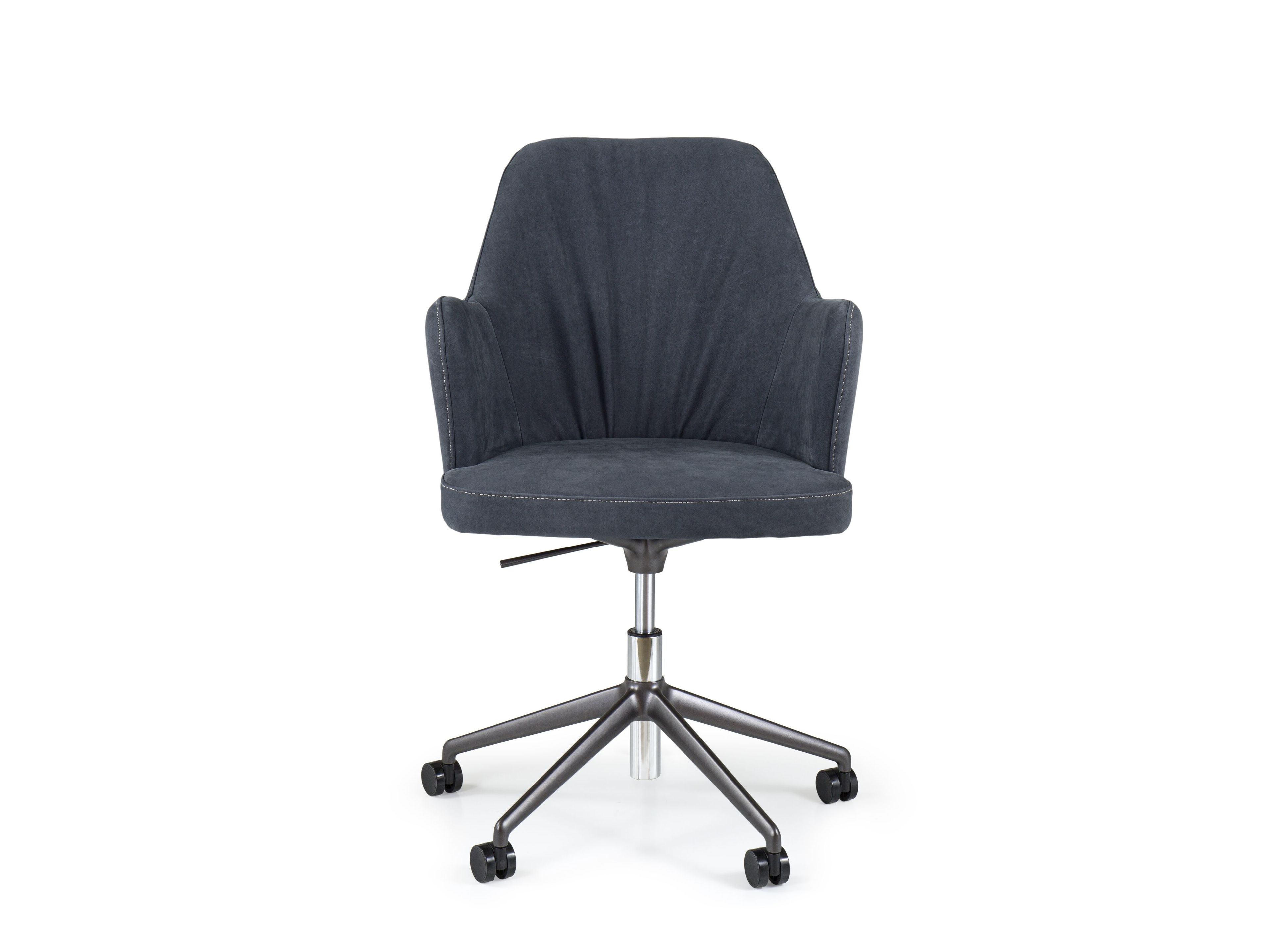 5-спицевое кожаное вращающееся офисное кресло с колесами Borzalino ARCH-00151405