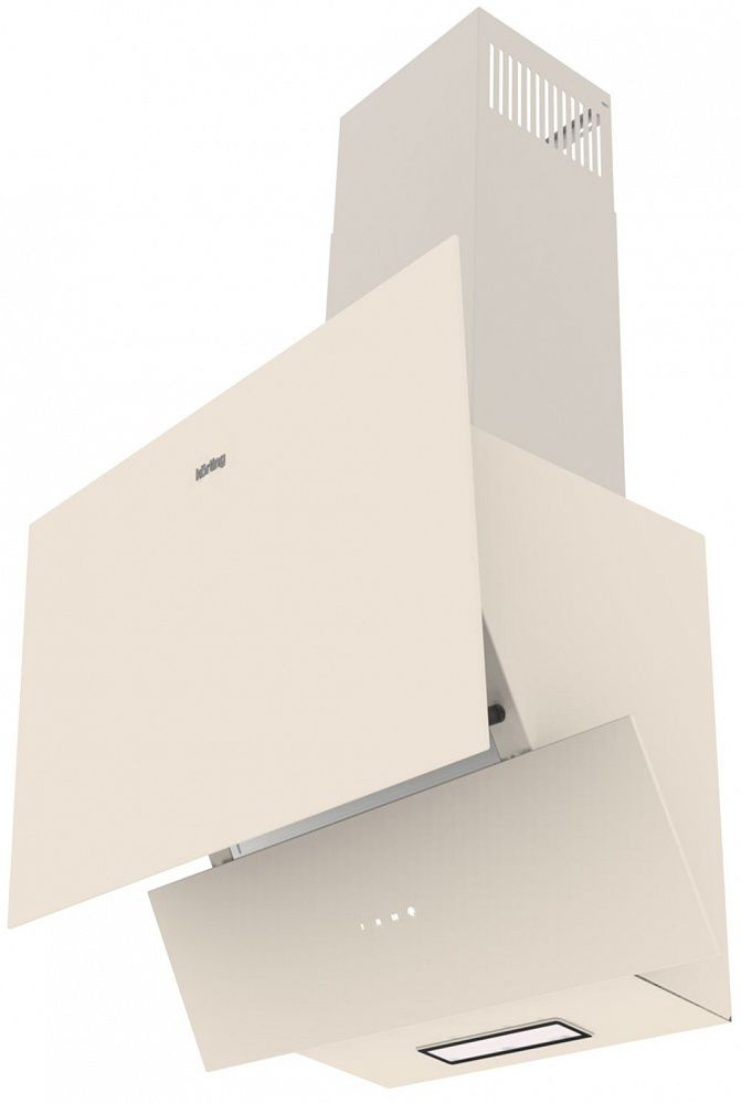 KHC 65070 GB Вытяжки / наклонная, 60см, электронное сенсорное управление touch, 3 режима, 450 м3/ч., таймер, алюминиевый жировой фильтр, лампы освещения led, ур.шума 50 дб, бежевое стекло Korting Santreyd  - Вид №2