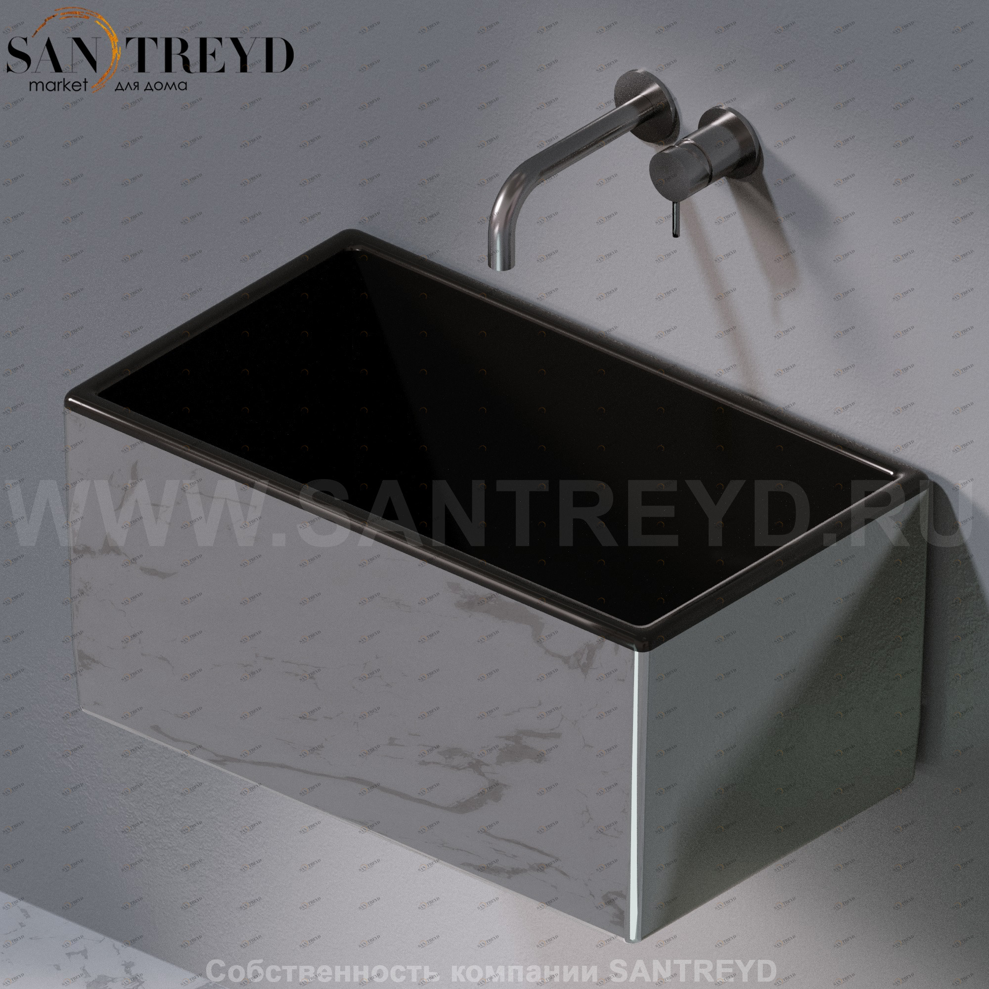 L112253 Подвесная раковина настенная прямоугольная A. e T. Italia Tower AeT ITALIA