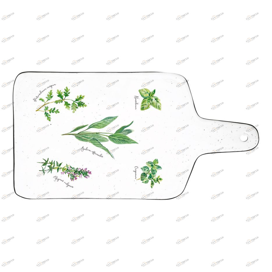 Доска фарфоровая сервировочная для сыра белая Herbarium EASY LIFE HERBARIUM 00-3946624 Белый 