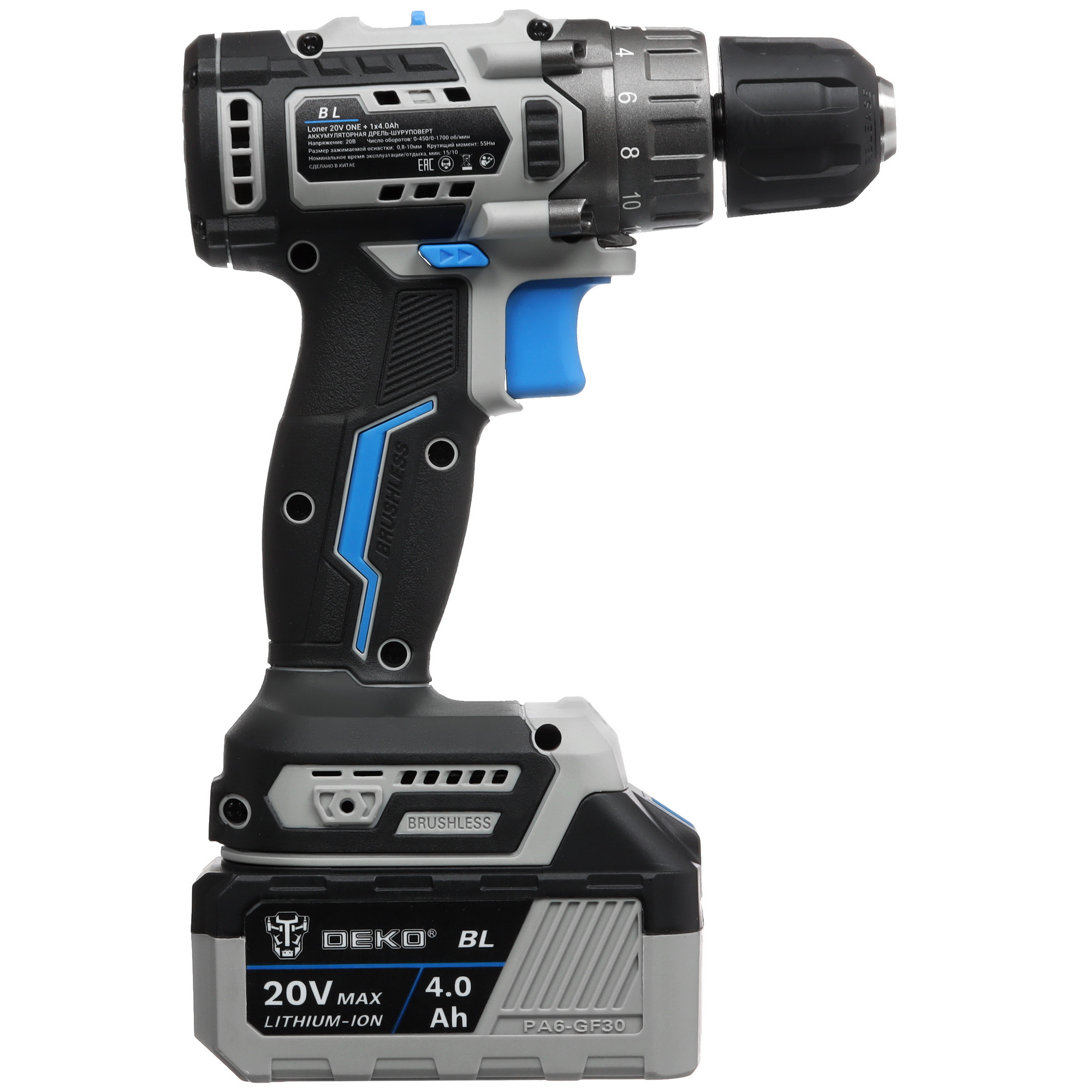 Дрель-шуруповерт DEKO Loner 20V ONE + UNV 20V 5463216 STDN-0106428 - Вид №2