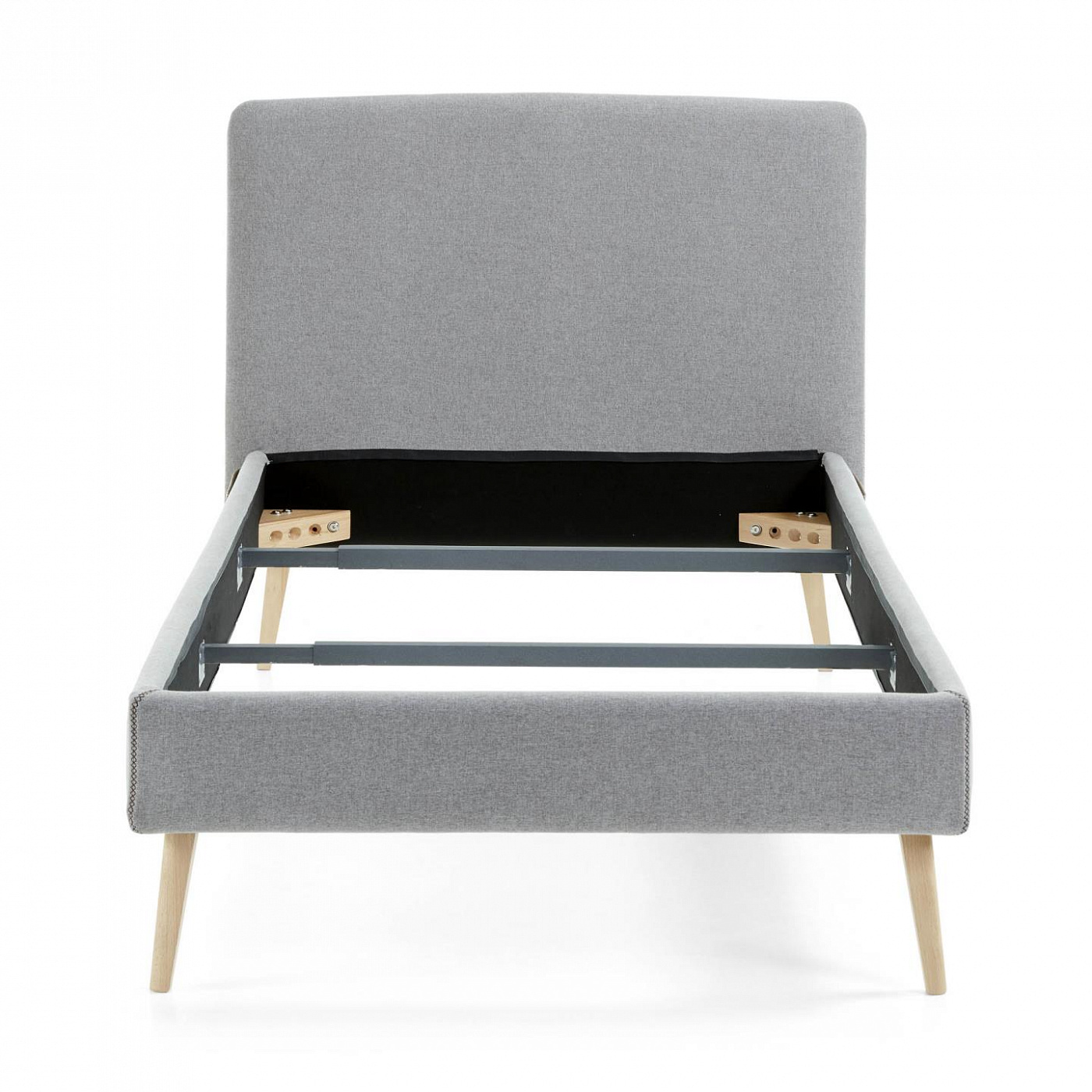 052256 Кровать Lydia 90х190 серая La Forma Dyla  - Вид №5