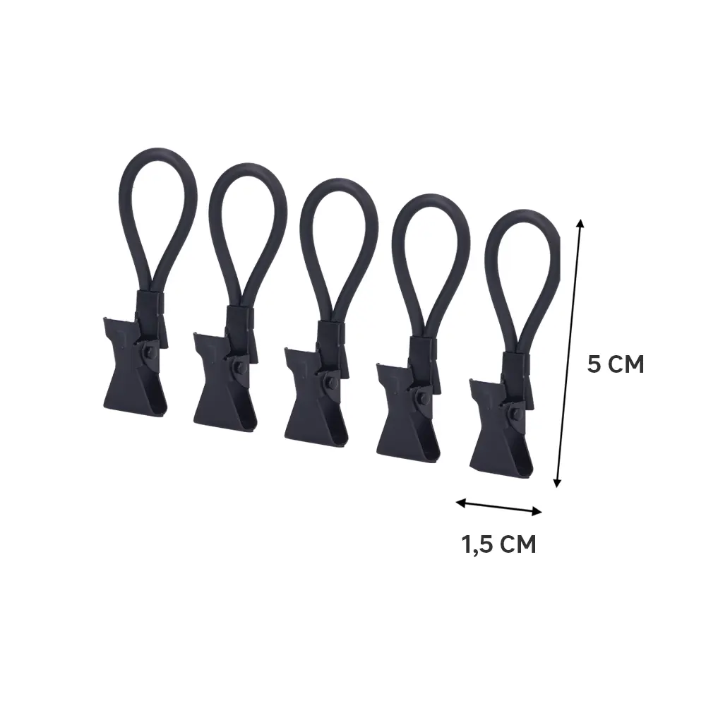 87822814 Набор крючков для полотенец Delinia цвет черный 5 шт STLM-1072931  - Вид №2