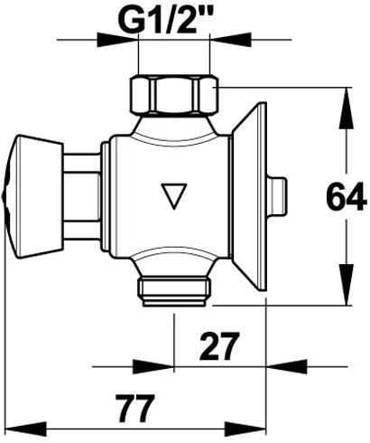 Самозакрывающийся кран Presto P12 31001 для писсуара 31001.0 - Вид №1