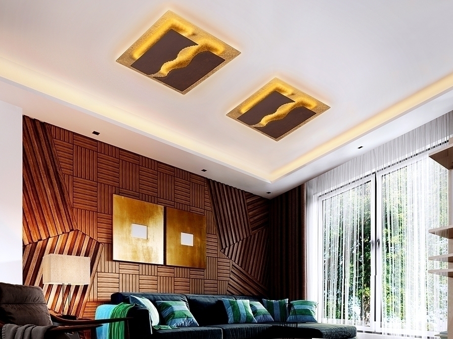 098312 Потолочный светильник ржавчина/золотой Schuller Sombra - Вид №2