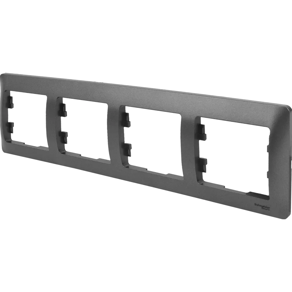 Рамка Schneider Electric Glossa для 4 розеток в цвете графит 84693678 STLM-0053773 - Вид №1