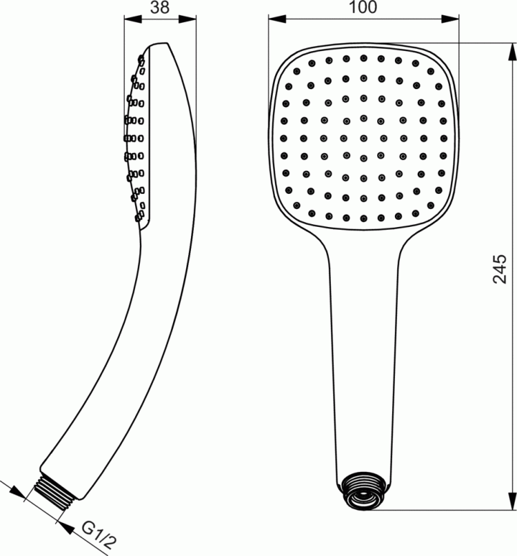 B0002AA Душевая лейка для душа Ideal Standard IDEALRAIN CUBE  - Вид №1
