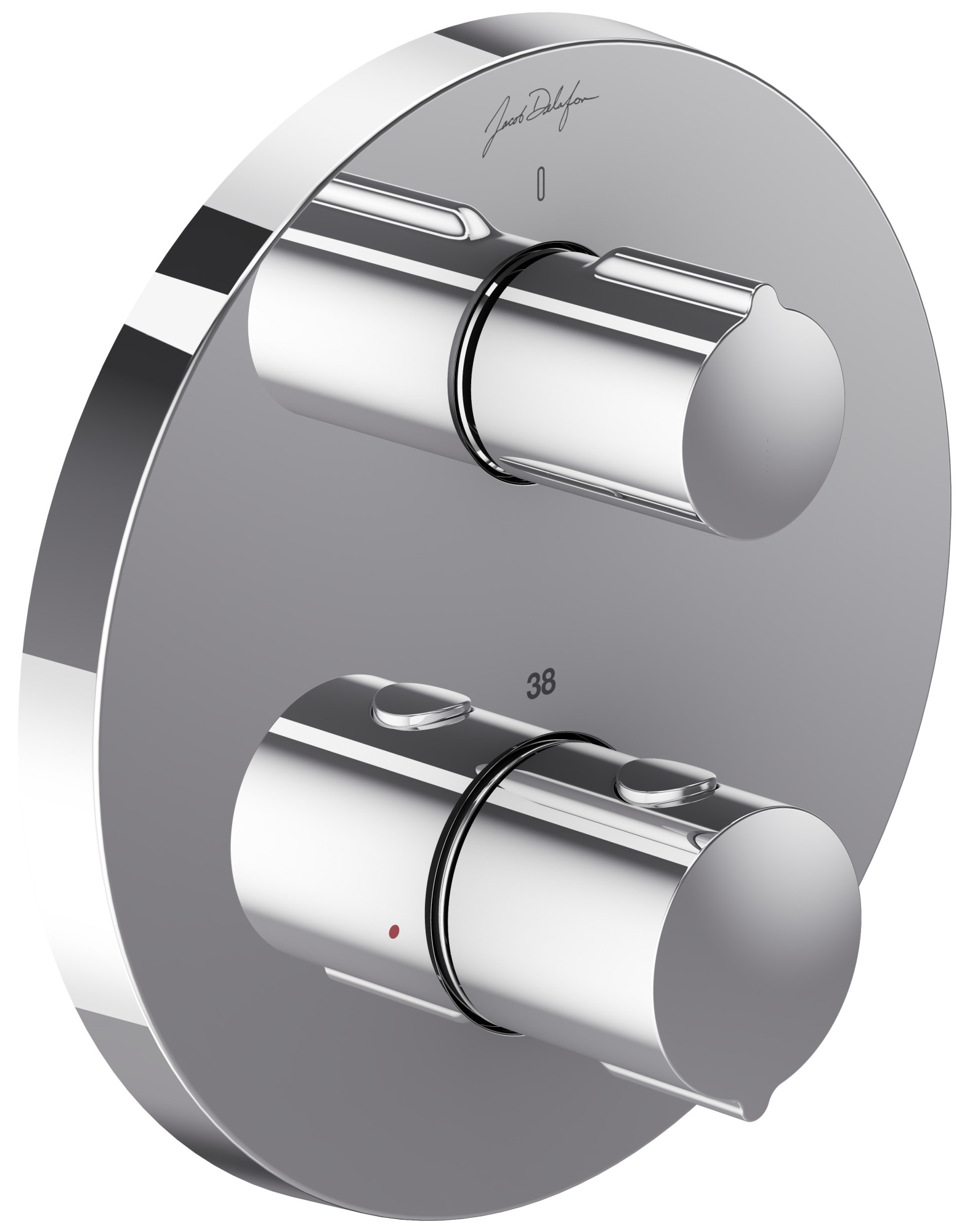 E75386-CP Термостатический смеситель с запорным клапаном - Круглые ручки JACOB DELAFON MODULO