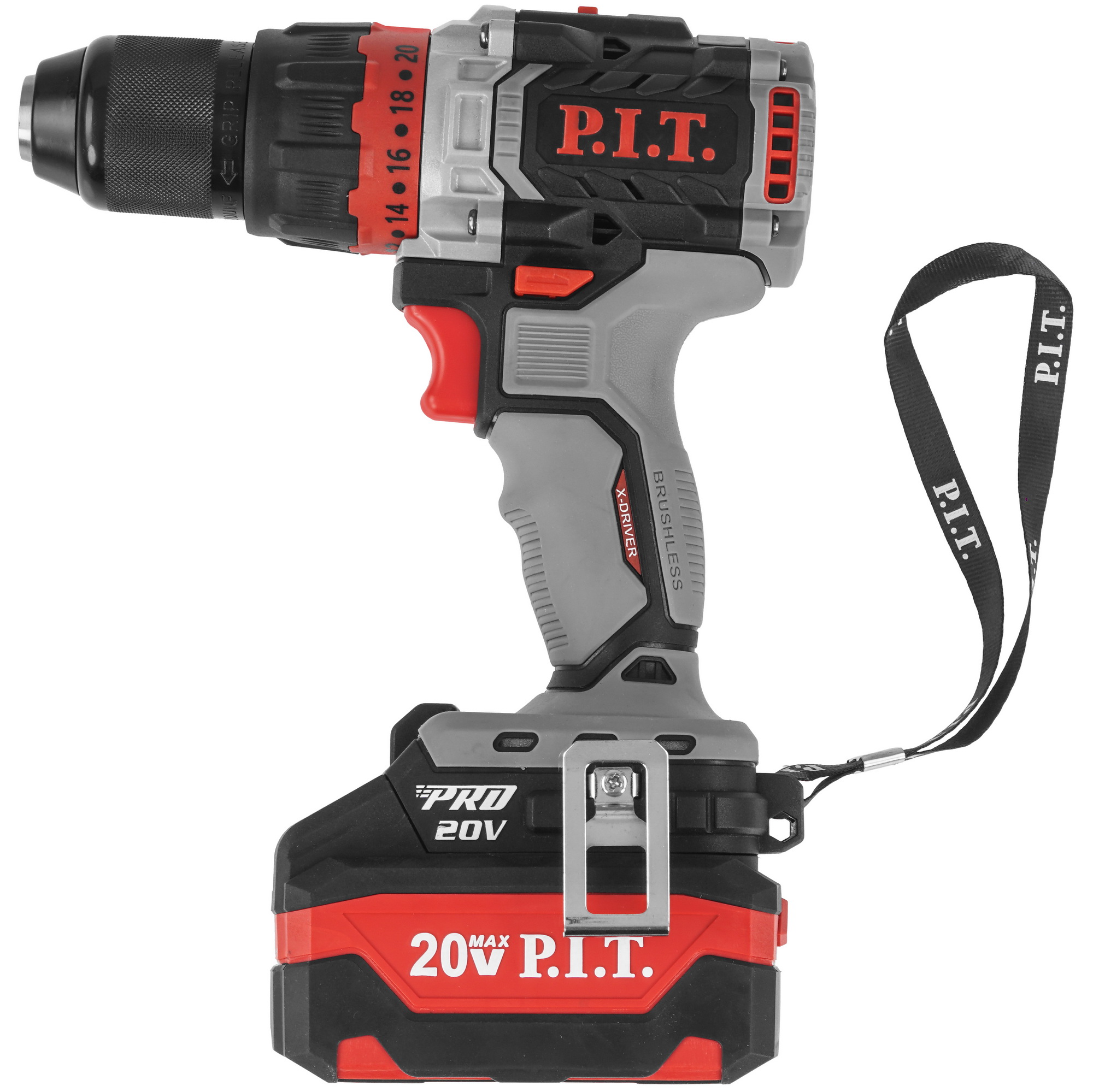 Дрель-шуруповерт PIT PSB20H-13C/1 X-DRIVER OnePower 20V 9086500 STDN-0080517
