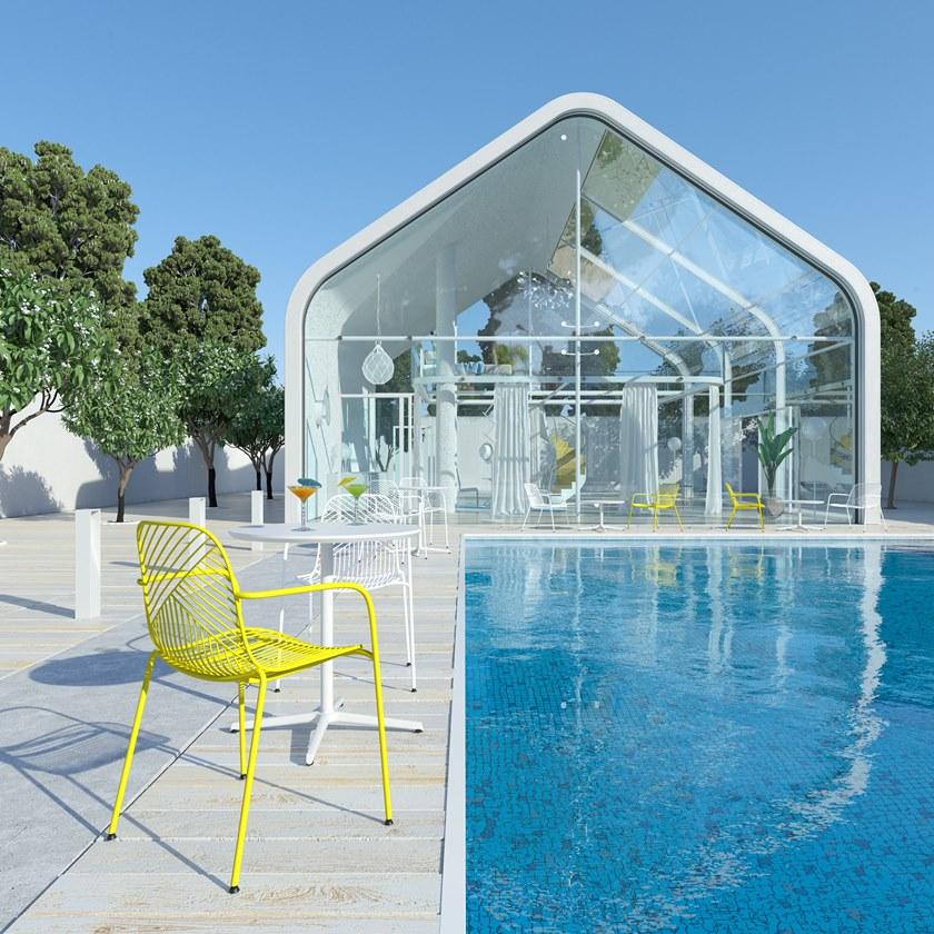 Grado Design Стул из стали с порошковым покрытием с подлокотниками Sketch Skt-ch-d-wa - Вид №4