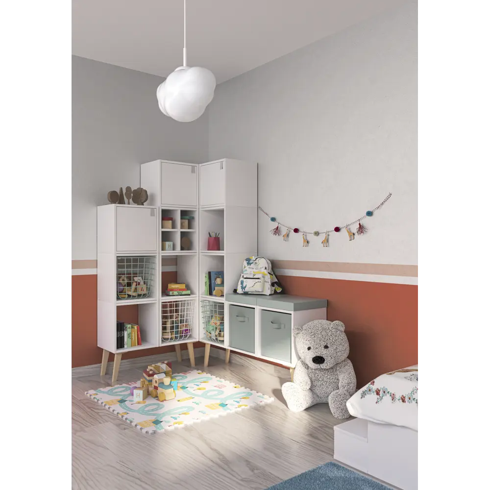 Короб-органайзер KONSENSA 31x31x31 см полиэстер цвет голубой 89387982 STLM-2202861 Kub - Вид №5