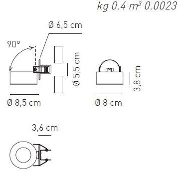 AXOLIGHT Полувстраиваемый настенный светодиодный светильник Favilla sun-id-1503102 - Вид №3