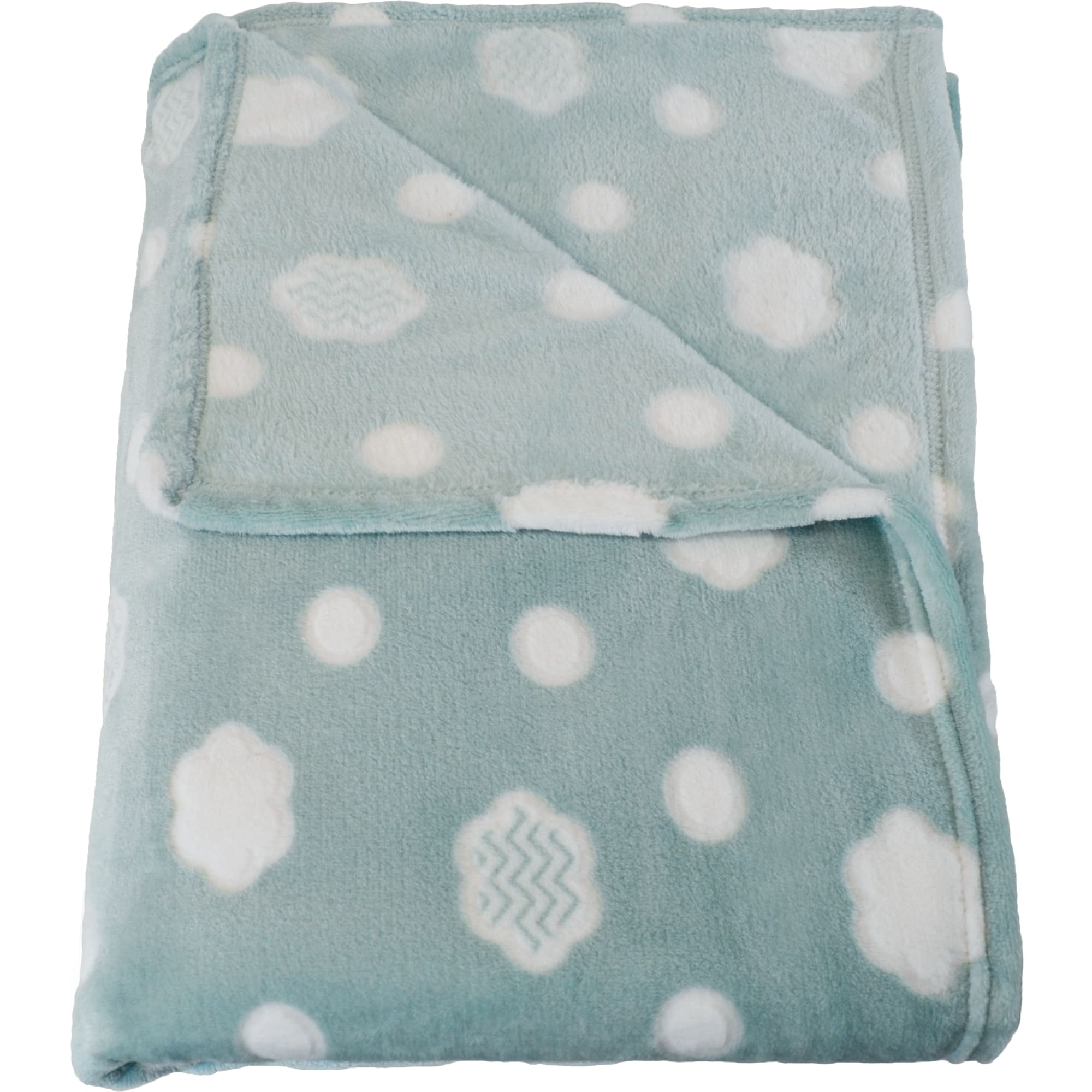 84330536 Плед «» 140x200 см фланель цвет синий Облака Santreyd  - Вид №2