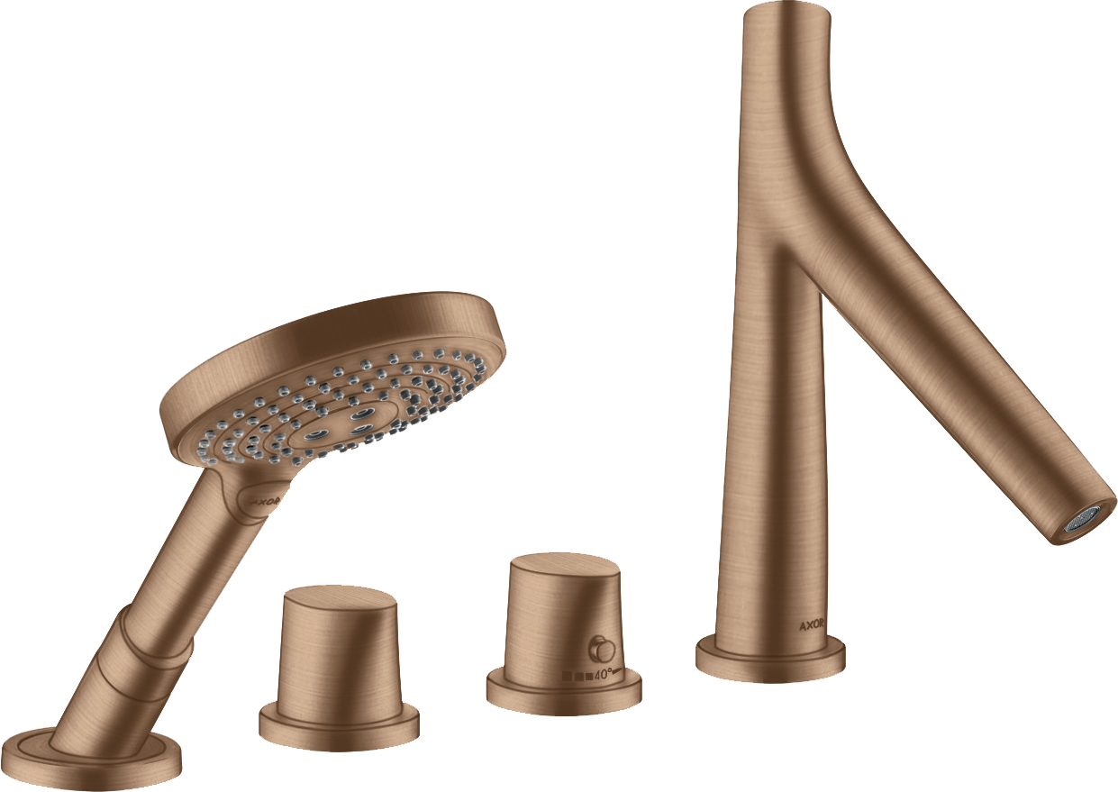 12426310 Смеситель для ванны с термостатом на 4 отверстия AXOR STARCK ORGANIC