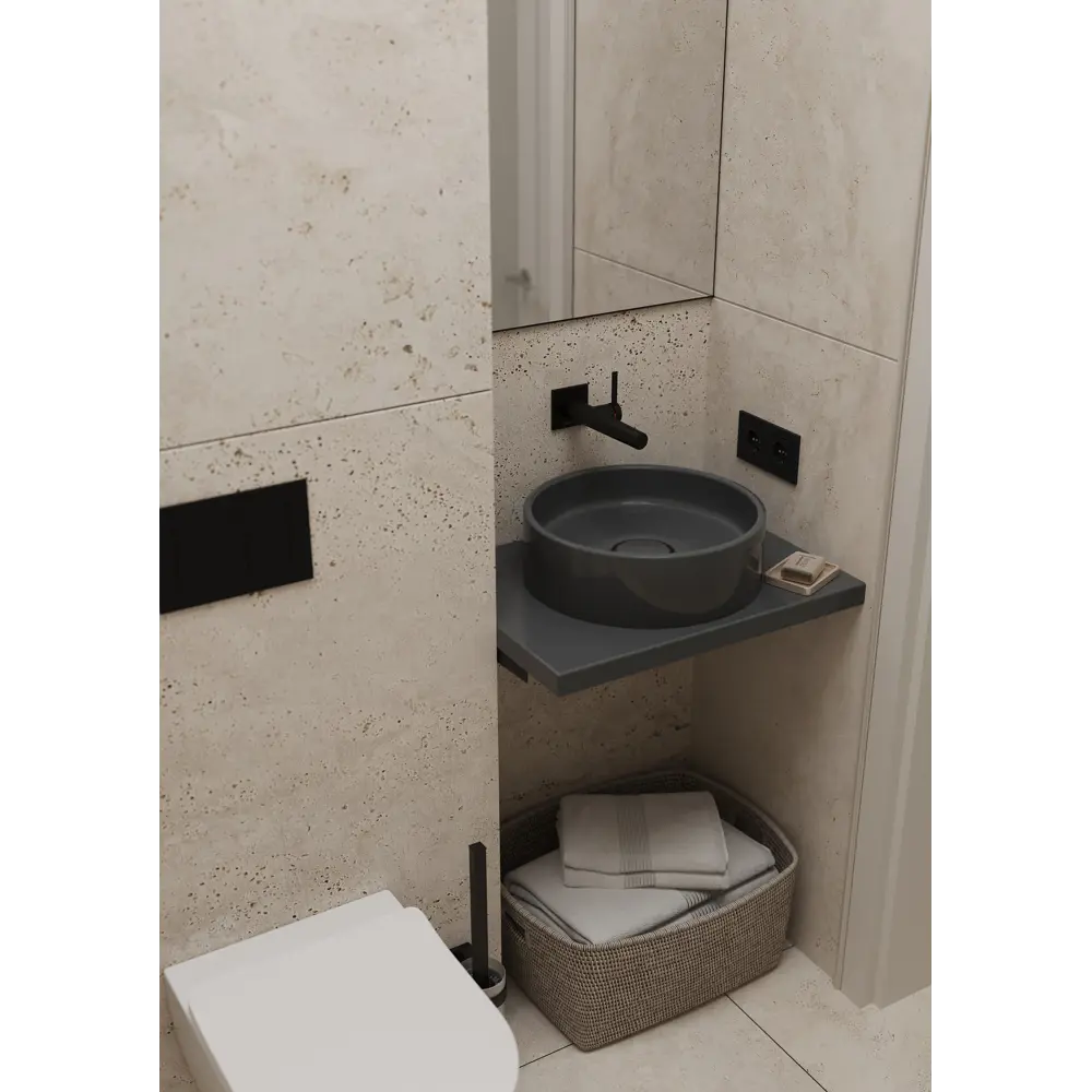 83603364 Столешница Scandi SC-100S 47x100x4 см литьевой мрамор цвет графит STLM-0042384 Santreyd - Вид №5