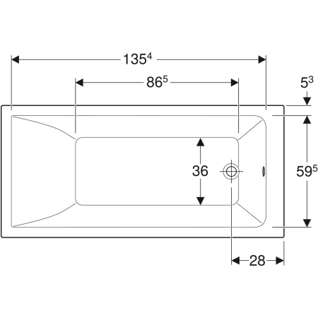 554.305.01.1 Прямоугольная ванна Geberit Renova Plan Geberit  - Вид №17