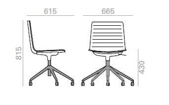 Офисное кресло с регулируемой высотой и подлокотниками с 5 спицами Andreu World Flex Corporate ARCH-00087161 - Вид №1