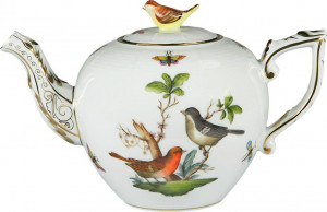 72015 Herend Чайник 1,8л "Ротшильд" (с птичкой) Фарфор