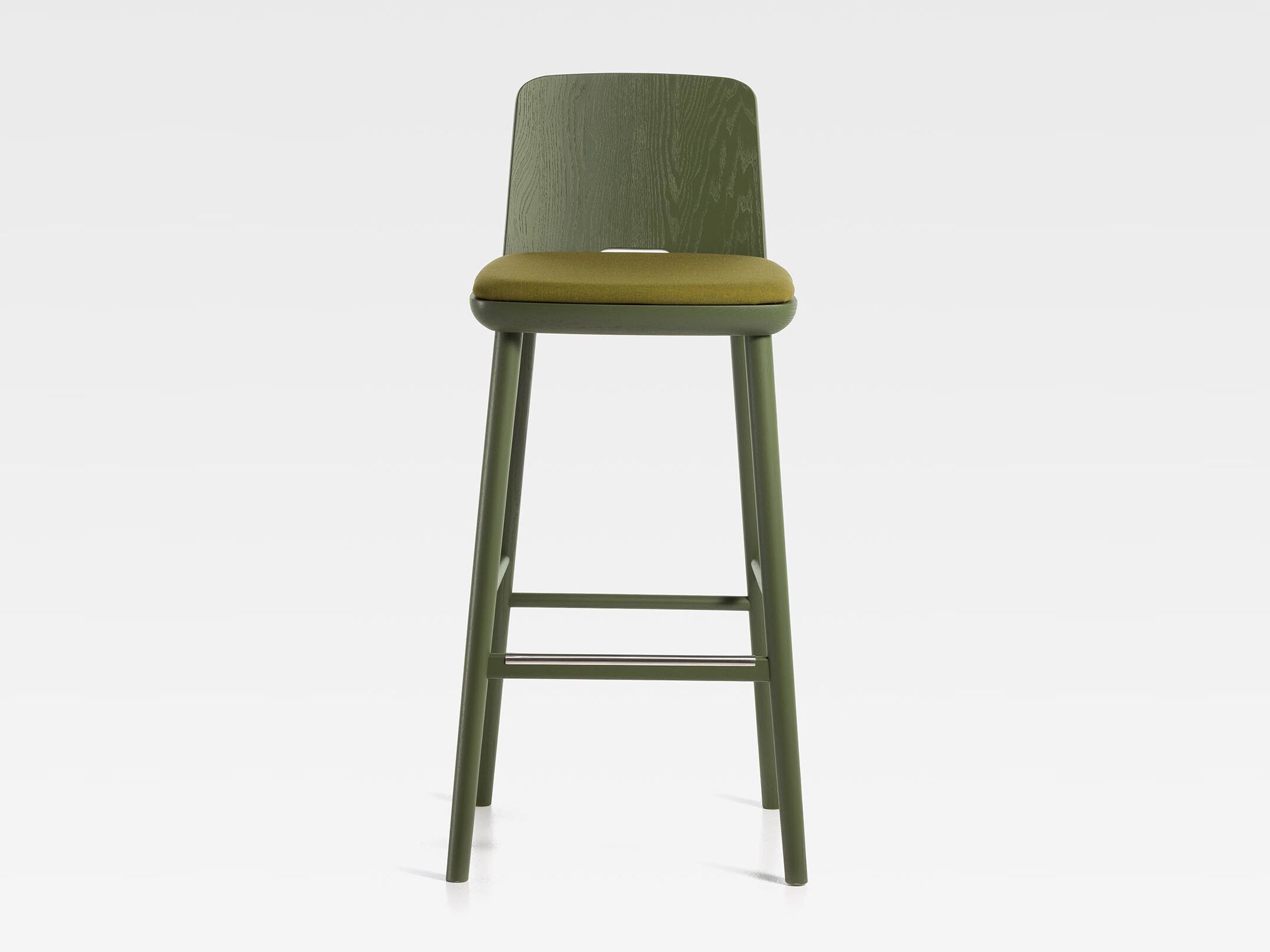 Высокий стул из ясеня с мягким сиденьем SIPA планшет ARCH-00110006