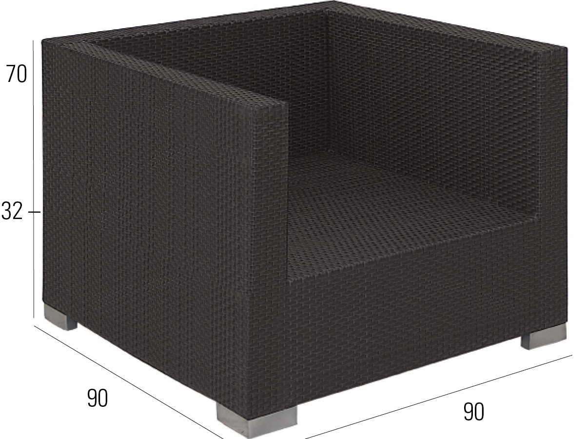 68.00.0988 Комплект для гостиной Bellini mocca 18 предм. - включая большую лаунж-группу и стол Mbm  - Вид №1