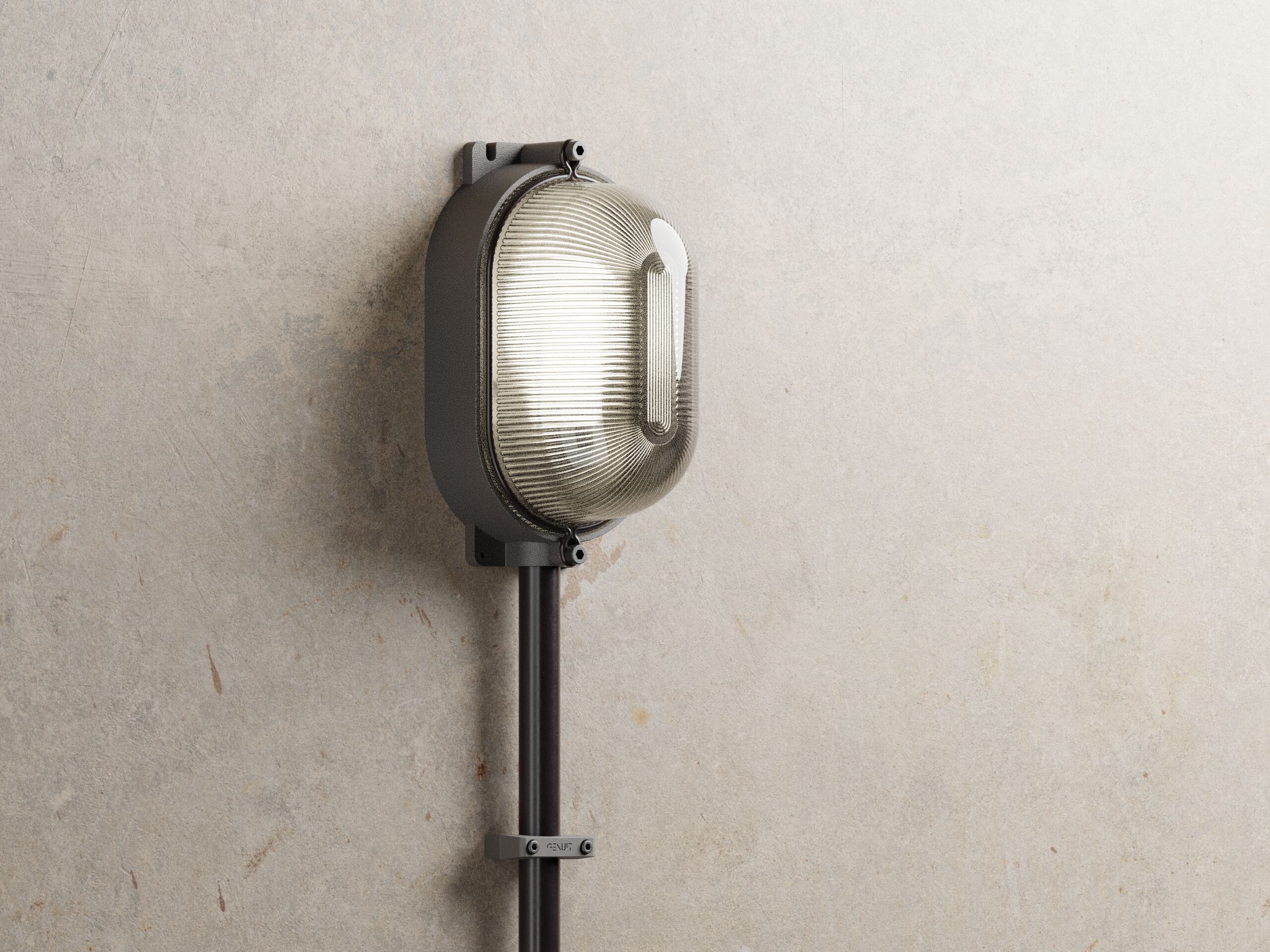 Настенный светильник из анодированного алюминия Genuit Graphite ARCH-00103736