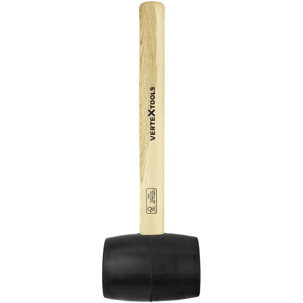 Киянка резиновая Vertextools с деревянной ручкой 450 г 89409764 STLM-1567108