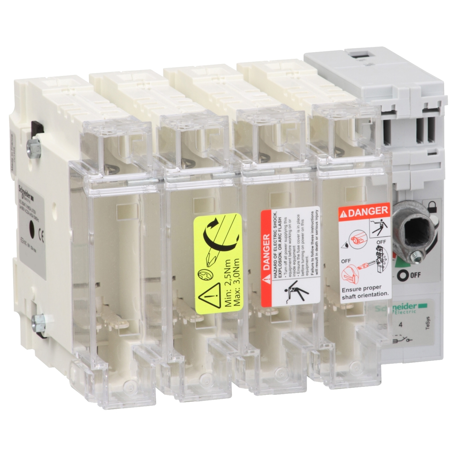 GS2G4 Рубильник с предохранителем GS 63А 4P, 00C Schneider Electric TeSys 