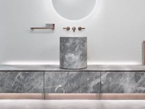 Мраморный санитарный модуль Fior di Bosco для умывальника