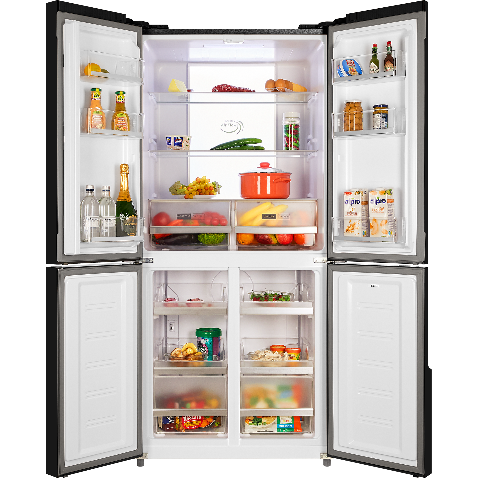 9069210 Холодильник многодверный   Nordfrost RFQ 510 NFGB черный STDN-0126784 - Вид №1