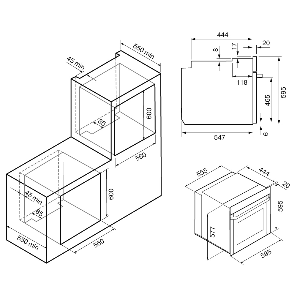 9956895 Электрический духовой шкаф KRONA KUMMEL 60 BL черный KRONA1 STDN-0088434 - Вид №16