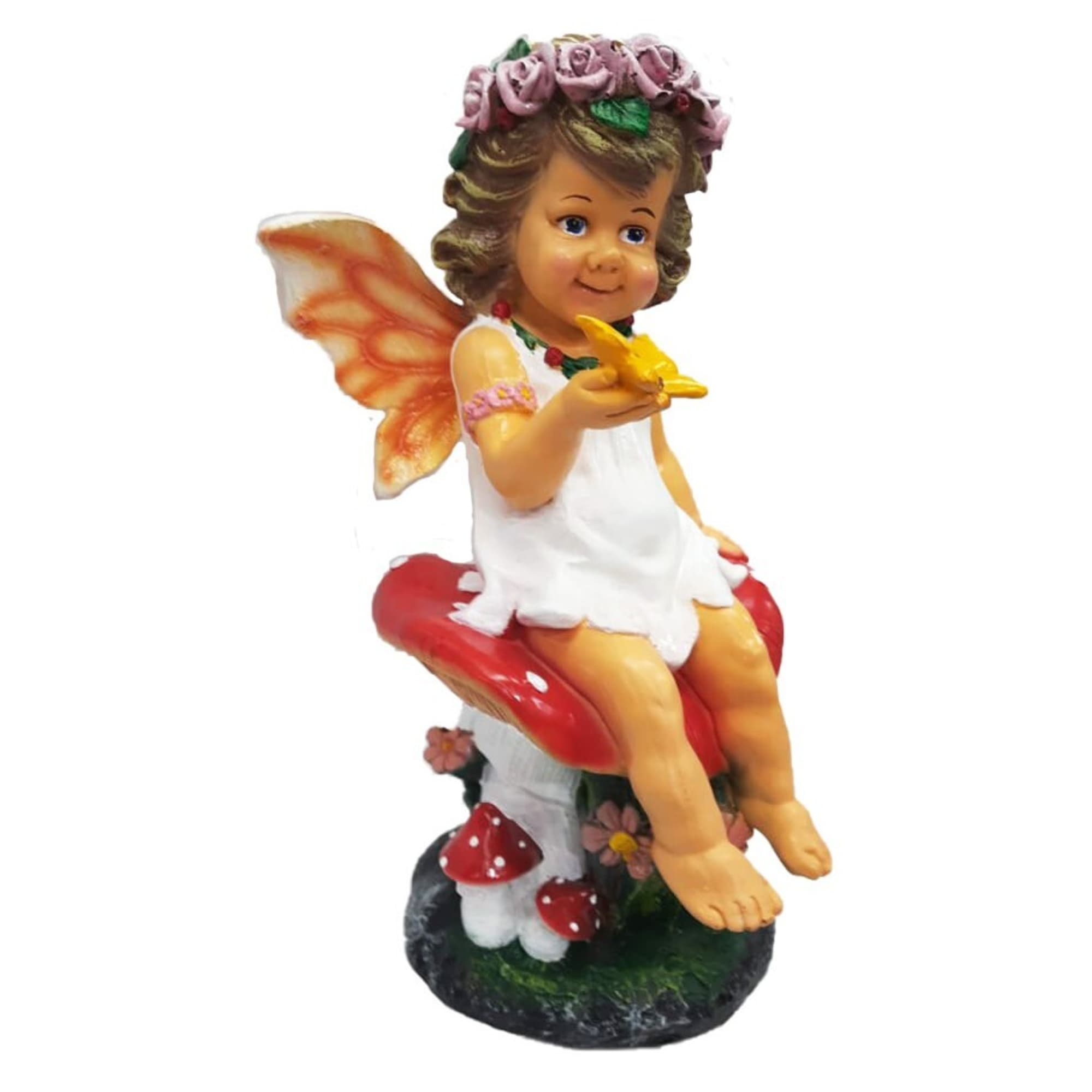 84549164 Фигура садовая «Девочка на грибе с бабочкой» высота 49 см Santreyd  - Вид №1