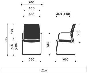 profim Консольный стул для конференций с подлокотниками Myturn sun-id-1419783 - Вид №8