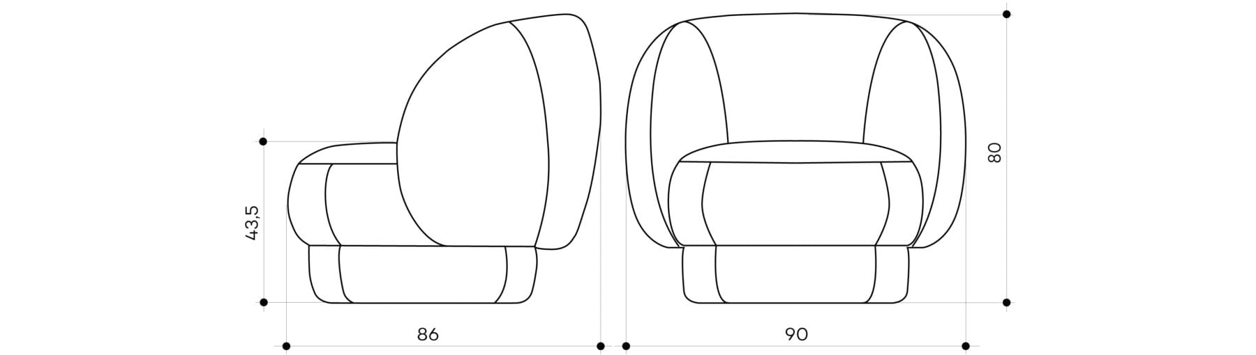 Тканевое кресло arrmet Cèpe ARCH-00073512 - Вид №2
