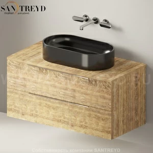 Flaminia BOX Настенная тумба для раковины 105 см с 2-мя ящиками BX839.WW