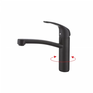 GZ 16024C Смеситель для кухни однорычажный Ganzer Черный