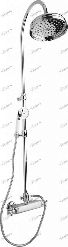 Душевая стойка с термостатическим смесителем, верхним и ручным душем CEZARES GOLF-CD-T-01