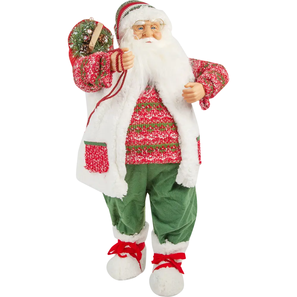 Фигурка декоративная «Дед Мороз в красном», 80 см, пластик, цвет красный RELANCE STLM-2103104 - Вид №1