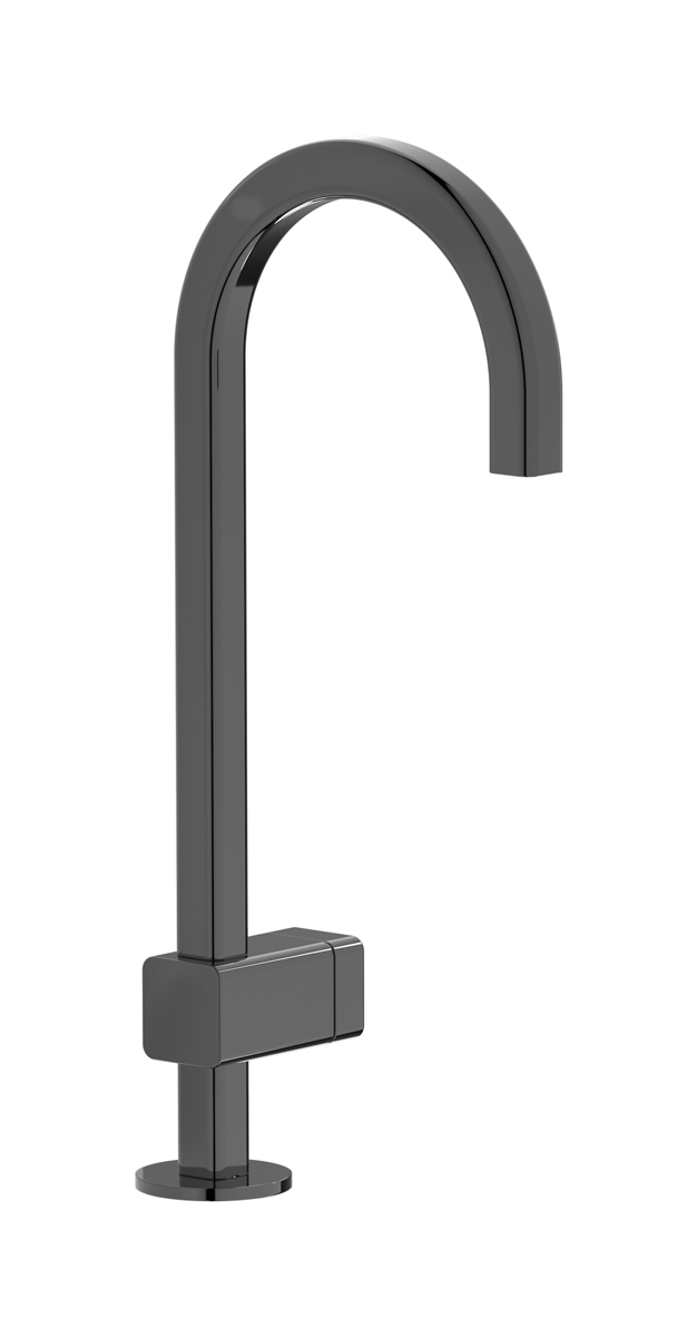 Монорычажный прогрессивный смеситель на раковину в комплекте с донным клапаном. WE ARE IB eo200cf_3 Black Chrome Elio