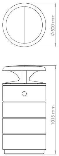 ENCHO ENCHEV - ETE Бетонный мусорный бак для раздельного сбора мусора  249r  - Вид №4