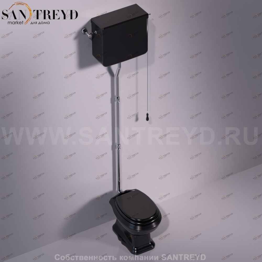 AR802NERO Бачок для унитаза Черный Simas Arcade Италия