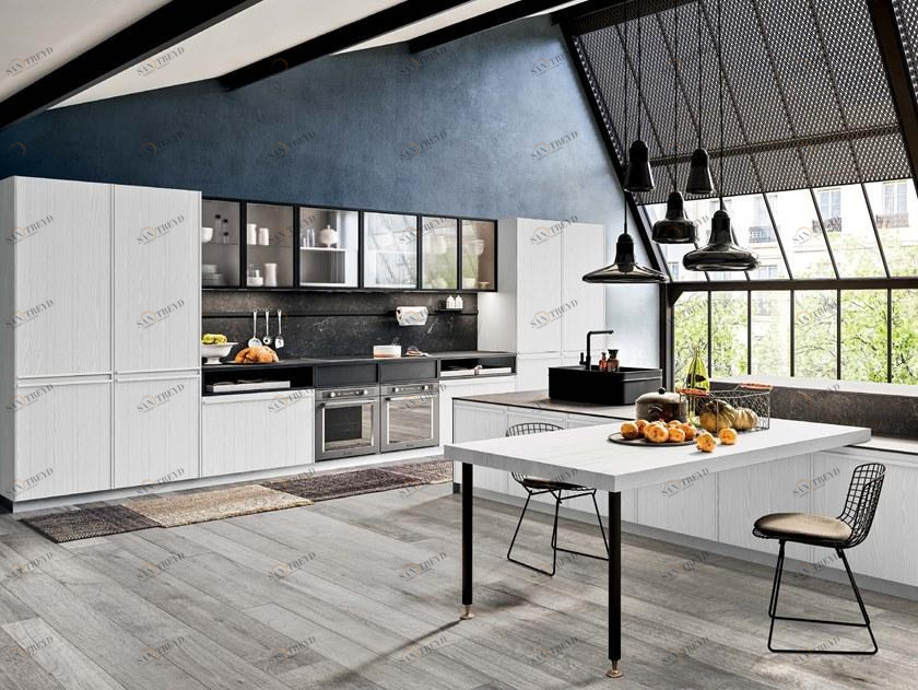 Composit Деревянная кухня с островом Pepper sun-id-1511175