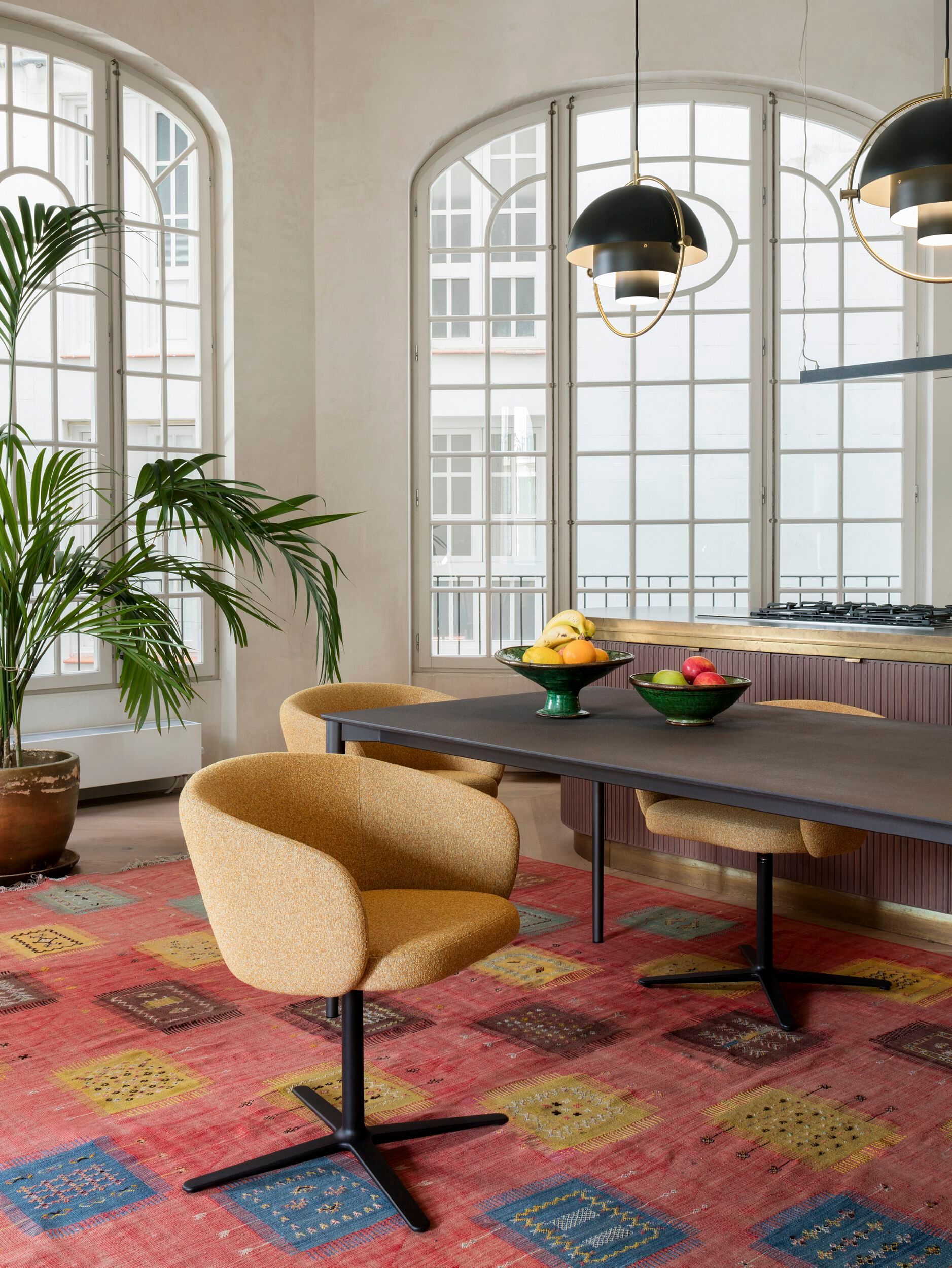 Тканевое кресло с мягкой спинкой EXPORMIM HUMA ARCH-00043362 - Вид №1