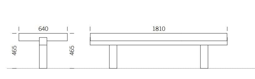 Скамья из нержавеющей стали без спинки BENKERT BANKE Sicorum ARCH-00117740 - Вид №2
