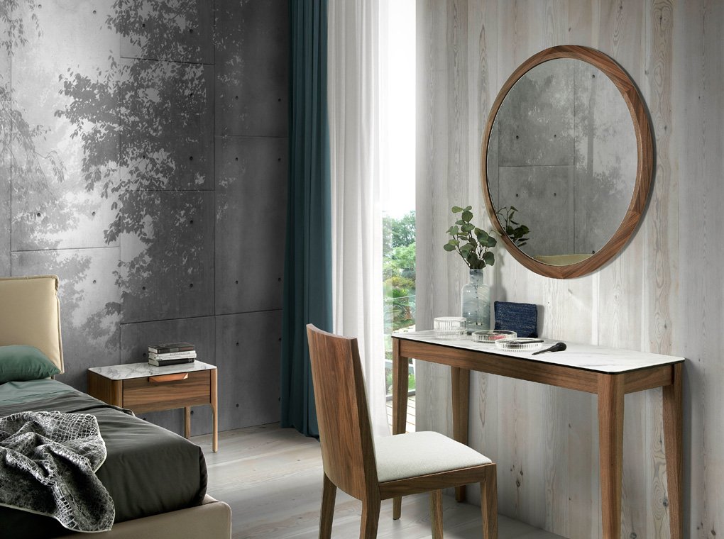 Зеркало круглое в деревянное раме 90 см от Angel Cerda ANGEL CERDA ДИЗАЙНЕРСКИЕ 00-3865723 Коричневый  - Вид №3