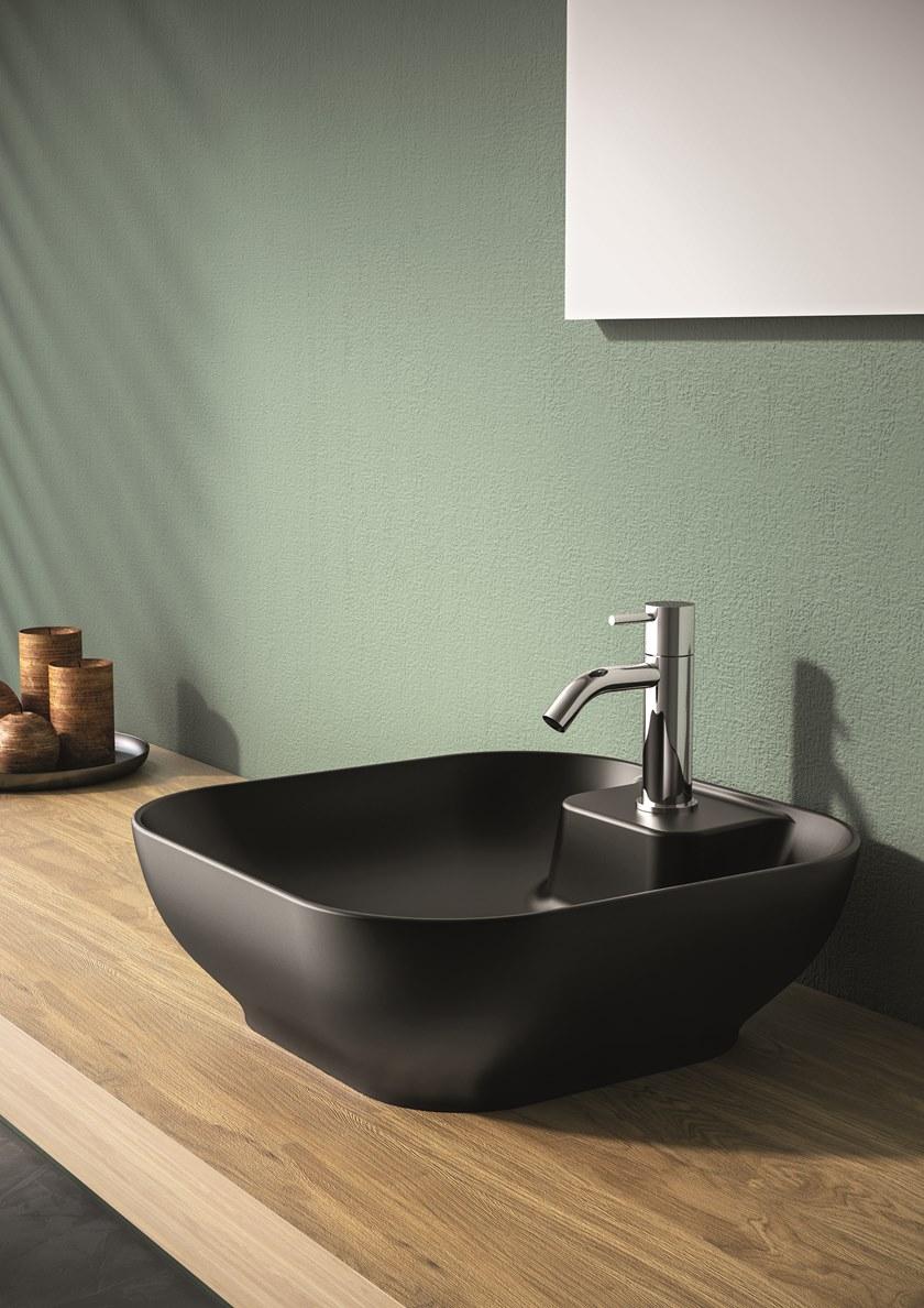 Tre42qu38001 / tre42qu42101 Накладная раковина на столешницу  овальная Olympia Ceramica LAVABI D'ARREDO - Вид №3