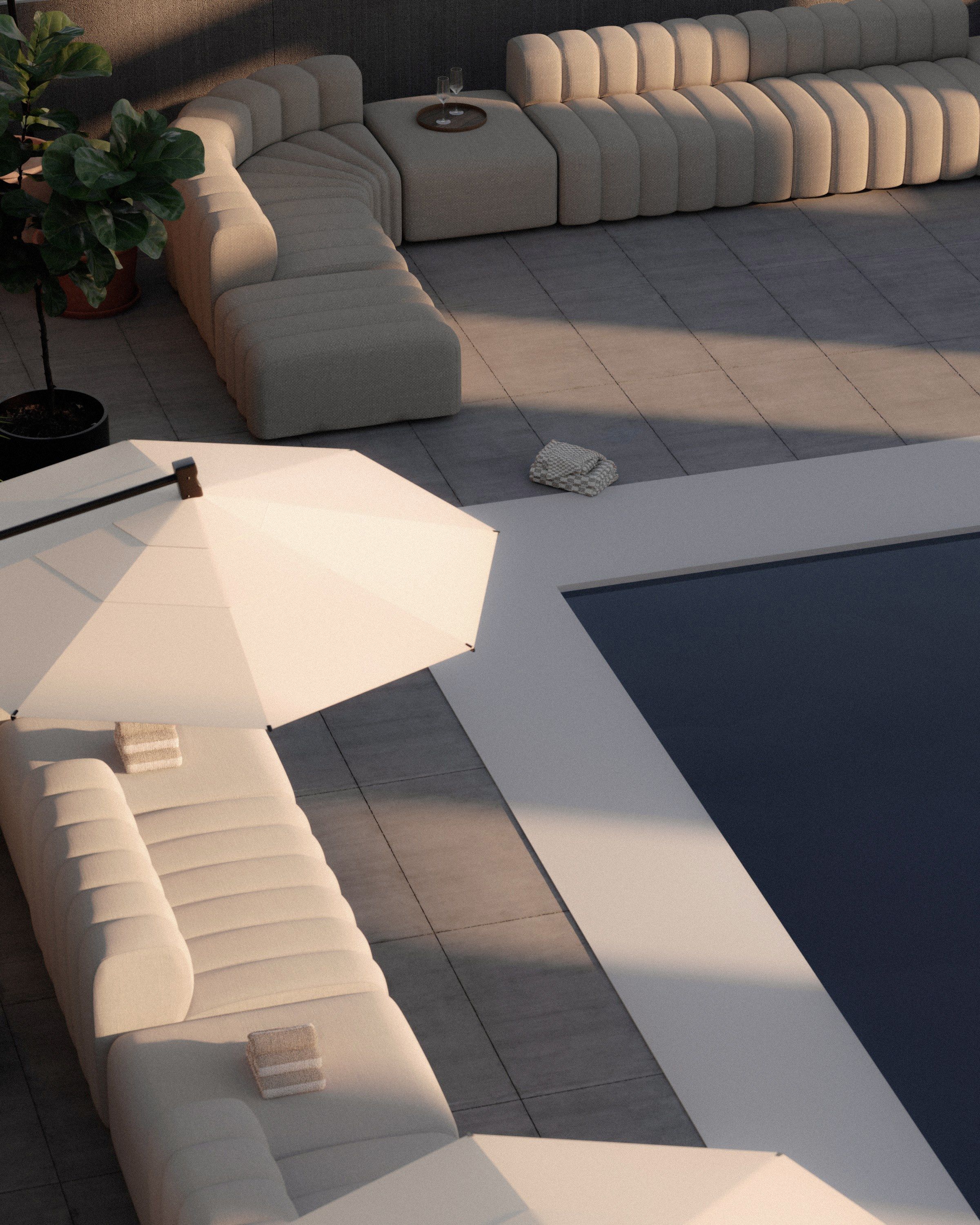 Угловой модульный садовый диван в Sunbrella® NORR11 Studio Outdoor ARCH-00112785 - Вид №9