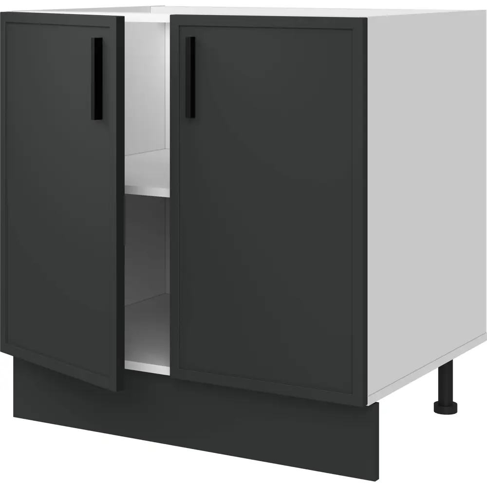 Кухонный шкаф напольный Неро Delinia 80x82.5x58 см МДФ цвет графит 86578026 STLM-2003424 - Вид №2