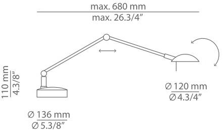 Estiluz Настольная лампа из металла с гибким кронштейном Icons M-1137l - Вид №2